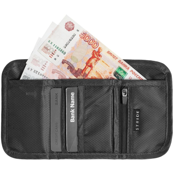 Кошелек Torren с RFID-защитой, серый, 13,7х8х1 см