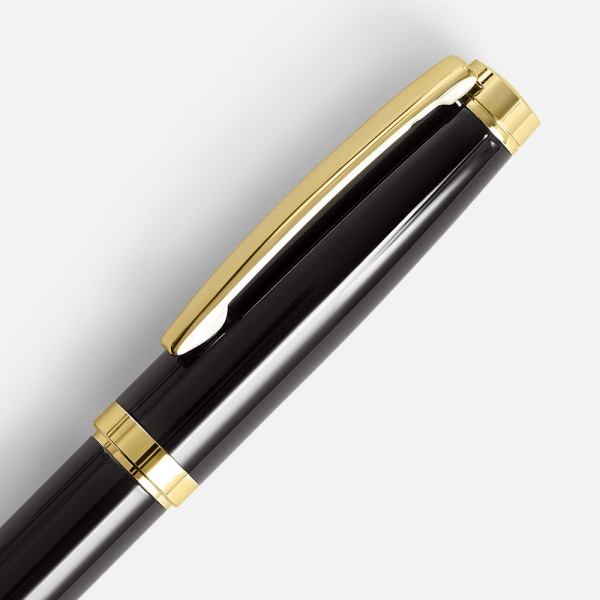 Ручка шариковая Letra Gold, глянцевая, черная, 13,7х1,3 см