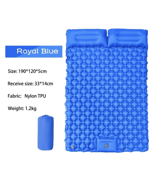 Туристический сверхлегкий матрас со встроенным насосом SLEEPING PAD и воздушной подушкой 190х120 см