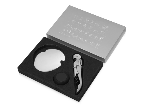 Набор аксессуаров для вина «Nigota», Цвет серебристый, черный