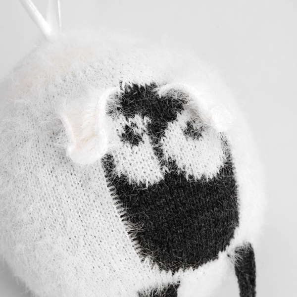 Вязаный шарик Sheeply, белый, диаметр 9 см