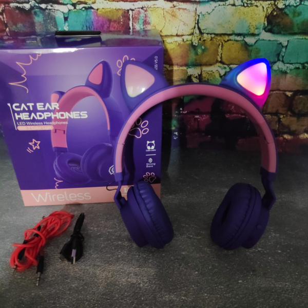 Беспроводные наушники Cat Ear LED032 "Кошачьи ушки" (матовые)