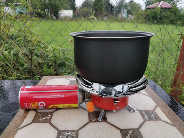 Портативная туристическая ветрозащитная газовая плита - горелка Windproof camping stove CS-102XL