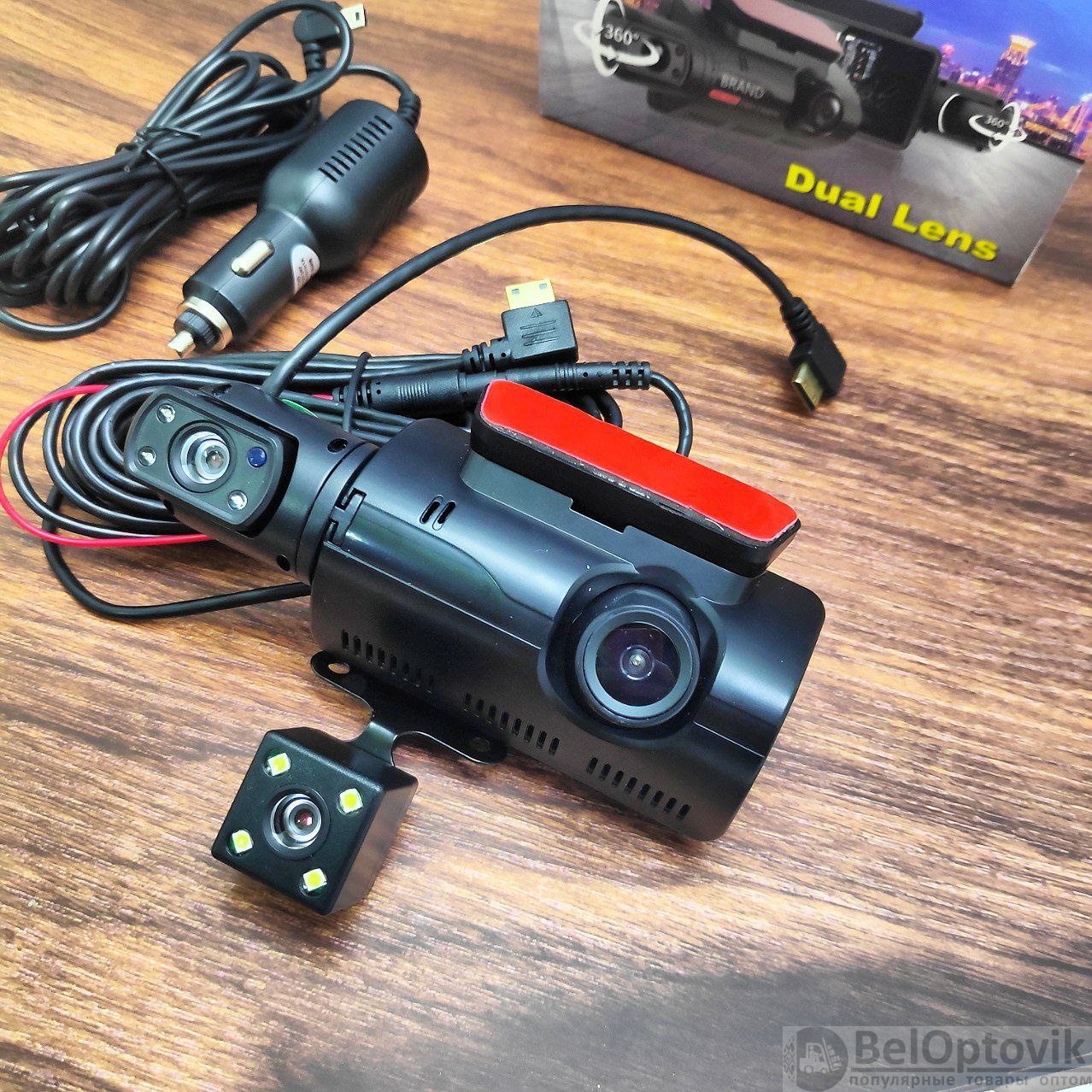 Видеорегистратор Vehicle BlackBOX DVR Dual Lens A68 с тремя камерами для  автомобиля (фронт и салон+ камера заднего вида) 1080P/G-Sensor/3