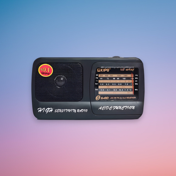 Радиоприемник KIPO KB-409AC, 5 диапазонов (AM, FM, TV, SW1, SW2), портативный, высокая чувствительность, 20,4 x 12,7 см, черный / Идеальное сочетание чувствительности и портативности
