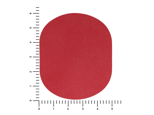 Патч «Овал», nubuk, Цвет красный