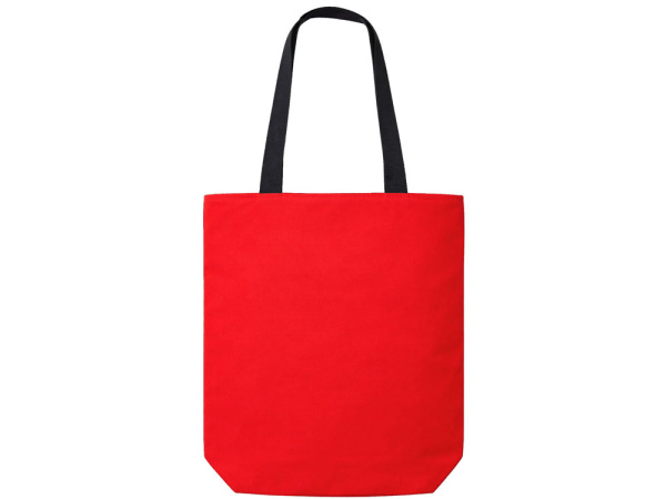 Сумка на молнии Zipper Neo из хлопка 280 г c карманом на молнии спереди, Цвет красный