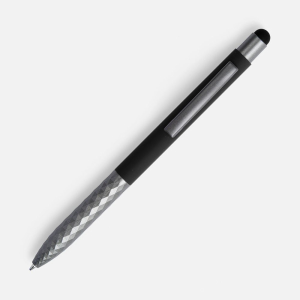 Ручка шариковая Digit Soft Touch со стилусом, черная, 14,5х1 см