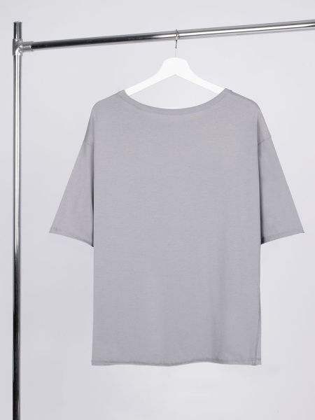 Футболка оверсайз унисекс Vozduh, светло-серая, XS–XXL