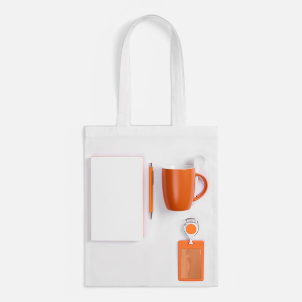 Набор Welcome Pack, оранжевый с белым, 35х40 см
