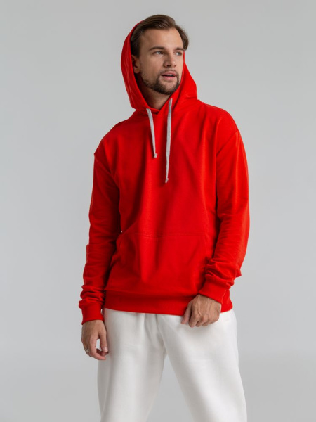 Толстовка с капюшоном Unit Kirenga, красная, XS–4XL