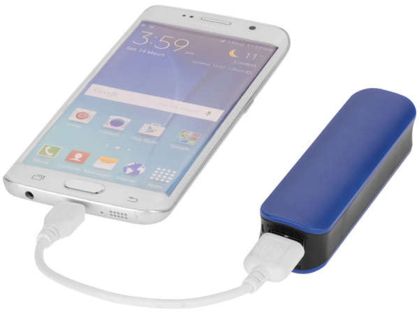 Внешний аккумулятор «Edge», 2000 mAh, Цвет ярко-синий/черный