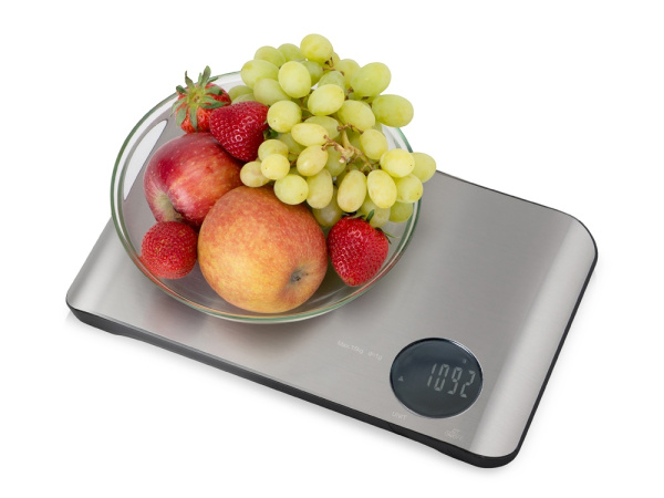 Стальные кухонные весы «Precision», Цвет черный/серебристый