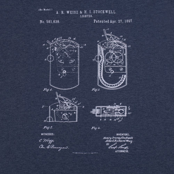 Футболка приталенная Old Patents. Lighter, синий меланж, S–XXL