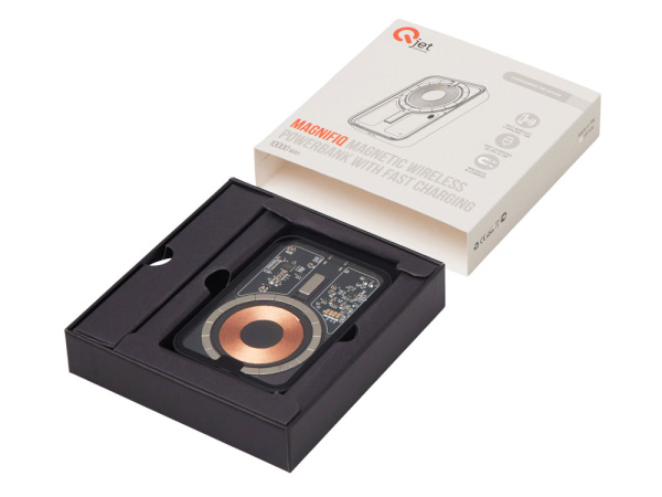 Беспроводной магнитный внешний аккумулятор с QC\PD «MagnifIQ», 10000 мАч, 15 Вт, Цвет черный