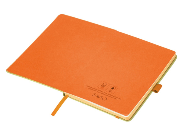 Блокнот A5 в твердой обложке «Sevilia Color», Цвет натуральный, оранжевый