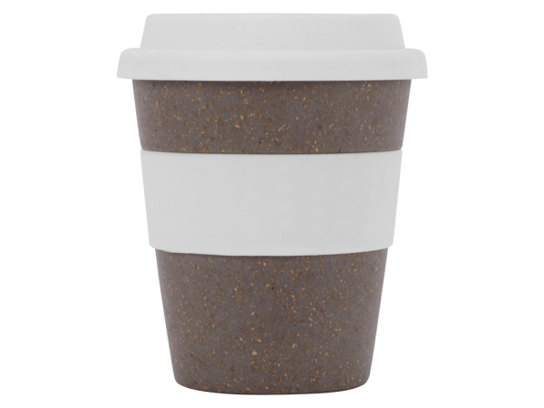 Стакан из бамбукового волокна «Café», Цвет серо-коричневый/белый