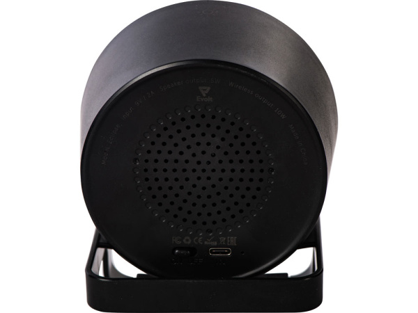 Беспроводная колонка (5 Вт) с функцией беспроводной зарядки (10Вт) «Eclipse», Цвет черный