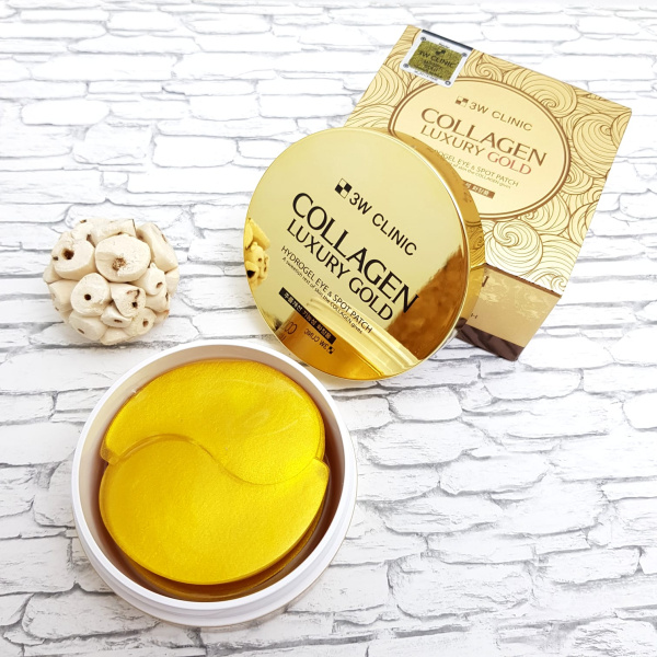 Гидрогелевые патчи для глаз с коллагеном и коллоидным золотом 3W Clinic Collagen Luxury Gold Hydroge