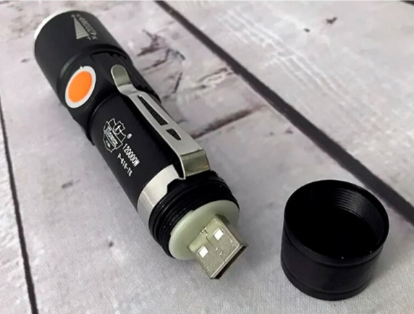 Светодиодный фонарь YYC-616-T6 с встроенным литиевым аккумулятором / USB-зарядка, ZOOM увеличение св