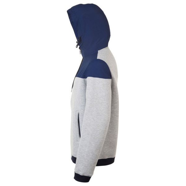 Куртка унисекс Voltage, серый меланж с темно-синим, XS–3XL