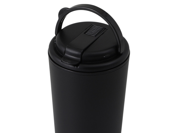 Термокружка с трубочкой «Moment Straw», 350 мл, Цвет черный
