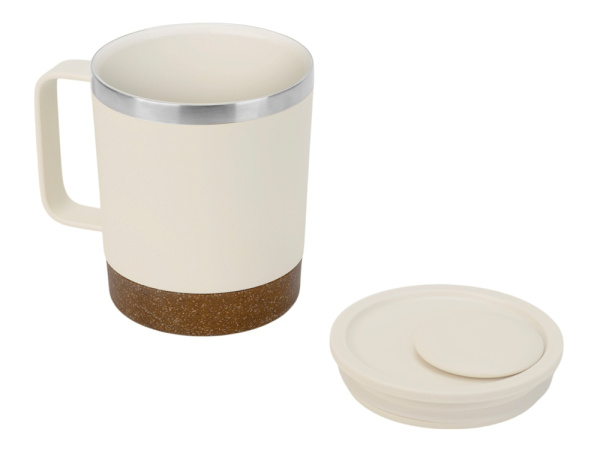 Стальная кружка с двойными стенками и магнитным клапаном «Swipe», Цвет белый