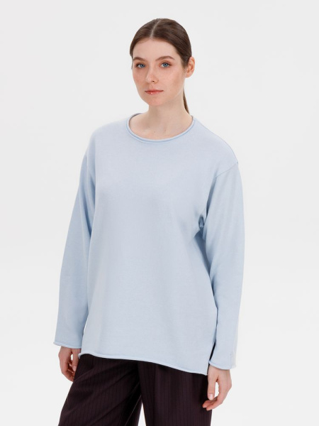 Лонгслив унисекс Siluetti Fuori, светло-голубой, S/M, L/XL