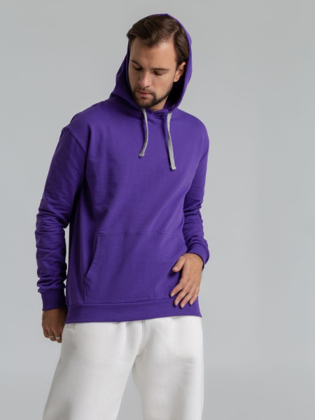 Толстовка с капюшоном Unit Kirenga, фиолетовая, XS–4XL