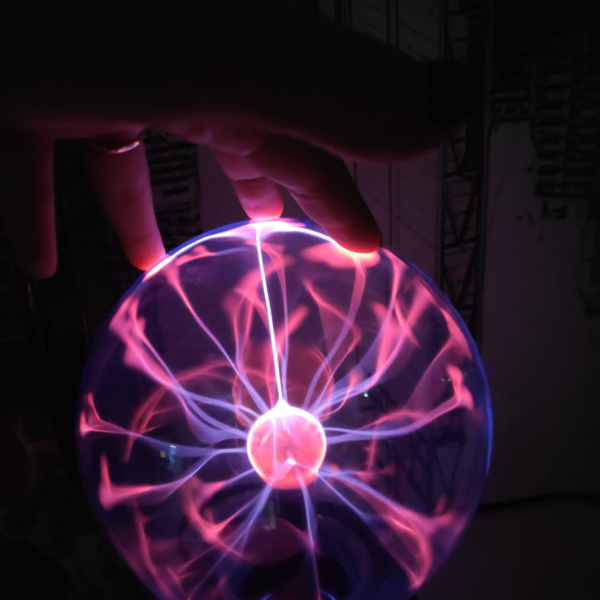 Плазменный шар Plasma light декоративная лампа Теслы (Молния), d15 см