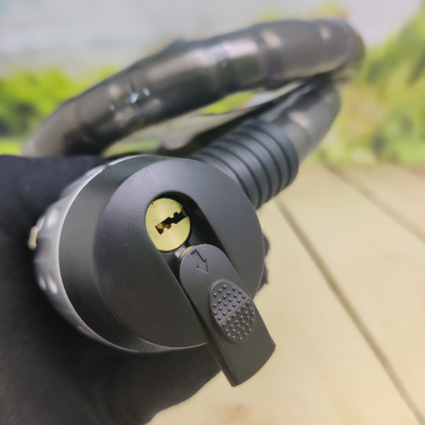 Замок-цепь противоугонный усиленный GP Tech Lock 2.5 х 100 см, стальные гильзы в пластиковой оболочк