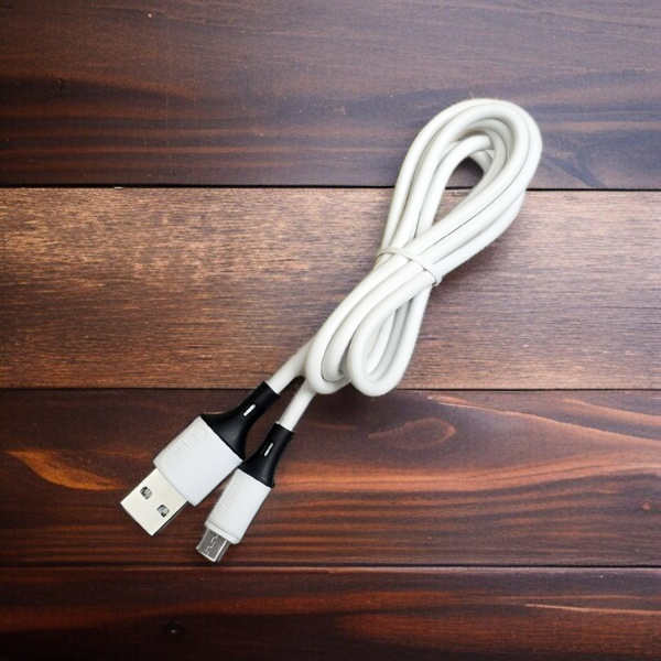 Кабель USB MRM R50 USB-Micro, резиновый, длина 1200мм, белый