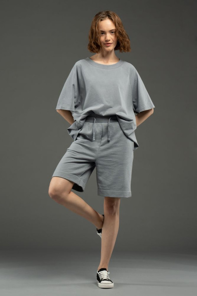 Футболка унисекс оверсайз T2, серая, XS–XXL