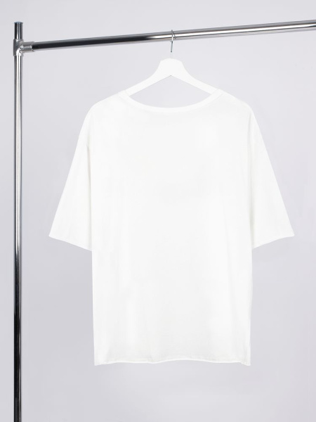 Футболка оверсайз унисекс Vozduh, молочно-белая, XS–XXL
