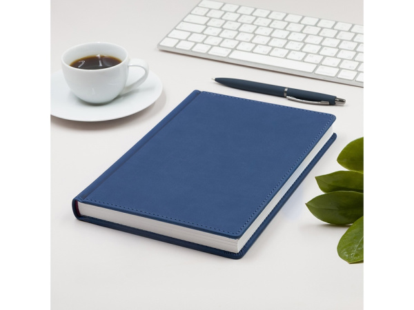 Ежедневник А5 датированный «Velvet» на 2026 год, Цвет синий