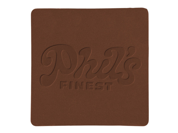 Патч «Квадрат», nubuk, Цвет коричневый