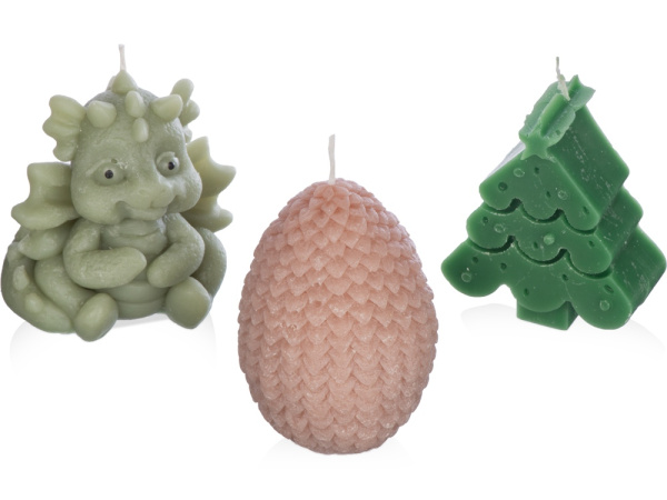 Набор свечей на подставке «Год дракона», Цвет разноцветный