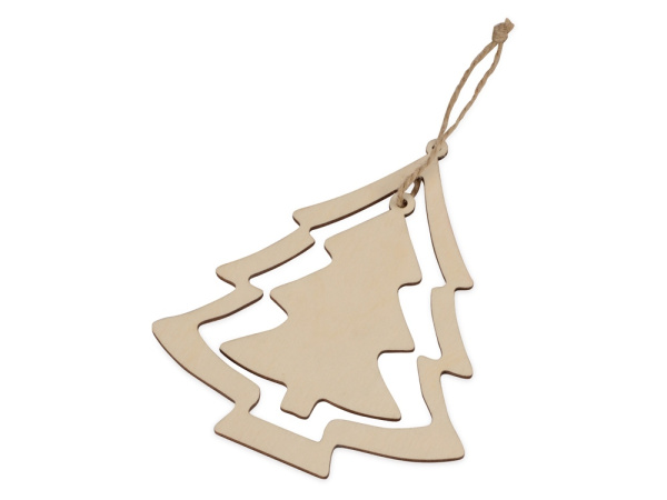 Подвеска «Две ёлочки», Цвет натуральный