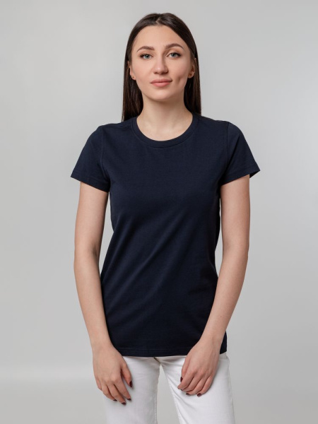 Футболка женская T-bolka Stretch Lady, темно-синяя (navy), S-XXL