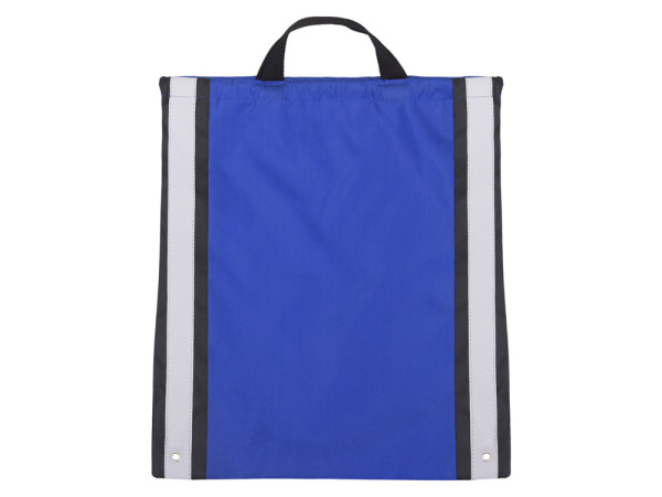 Рюкзак-мешок «Savy» со светоотражающими полосами по бокам, Цвет синий