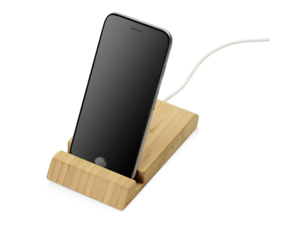 Беспроводное зарядное устройство из бамбука «Jetty», 10 Вт, Цвет натуральный
