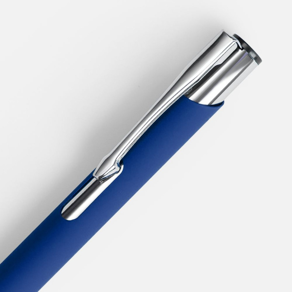 Ручка шариковая Keskus Soft Touch, ярко-синяя, 13,7х0,8 см