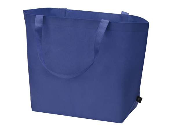 Сумка Reviver с донной складкой из нетканого переработанного материала RPET, Цвет синий