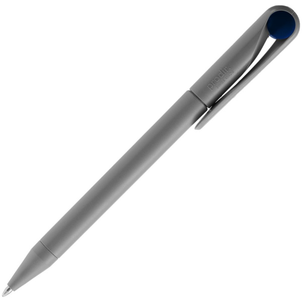 Ручка шариковая Prodir DS1 TMM Dot, серая с синим, 14х1,1 см