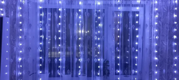 Гирлянда-штора "Звезды", 3*2 метра, с выбором цвета свечения
