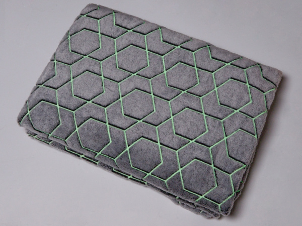 Светящийся в темноте плед «Lattice», Цвет черный