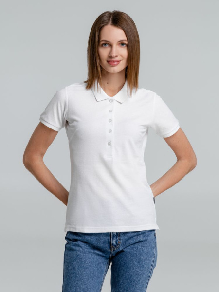 Рубашка поло женская Neptune, белая, S–XXL