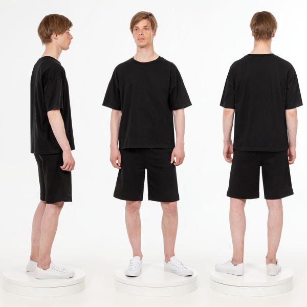 Футболка унисекс оверсайз T3, черная, XS–XXL
