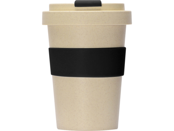 Стакан из пшеничного волокна «Flava», Цвет бежевый/черный