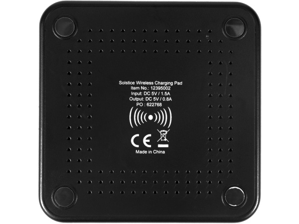 Устройство для беспроводной зарядки «Solstice», Цвет серый/черный